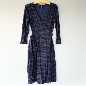 Banana Republic Navy Black Wrap Dress XS
